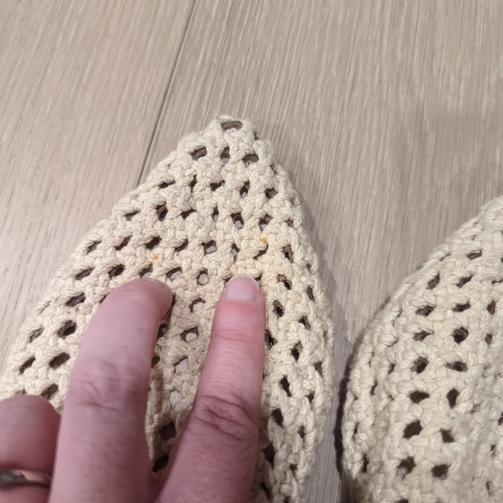 Beige Crochet Women's Shoes